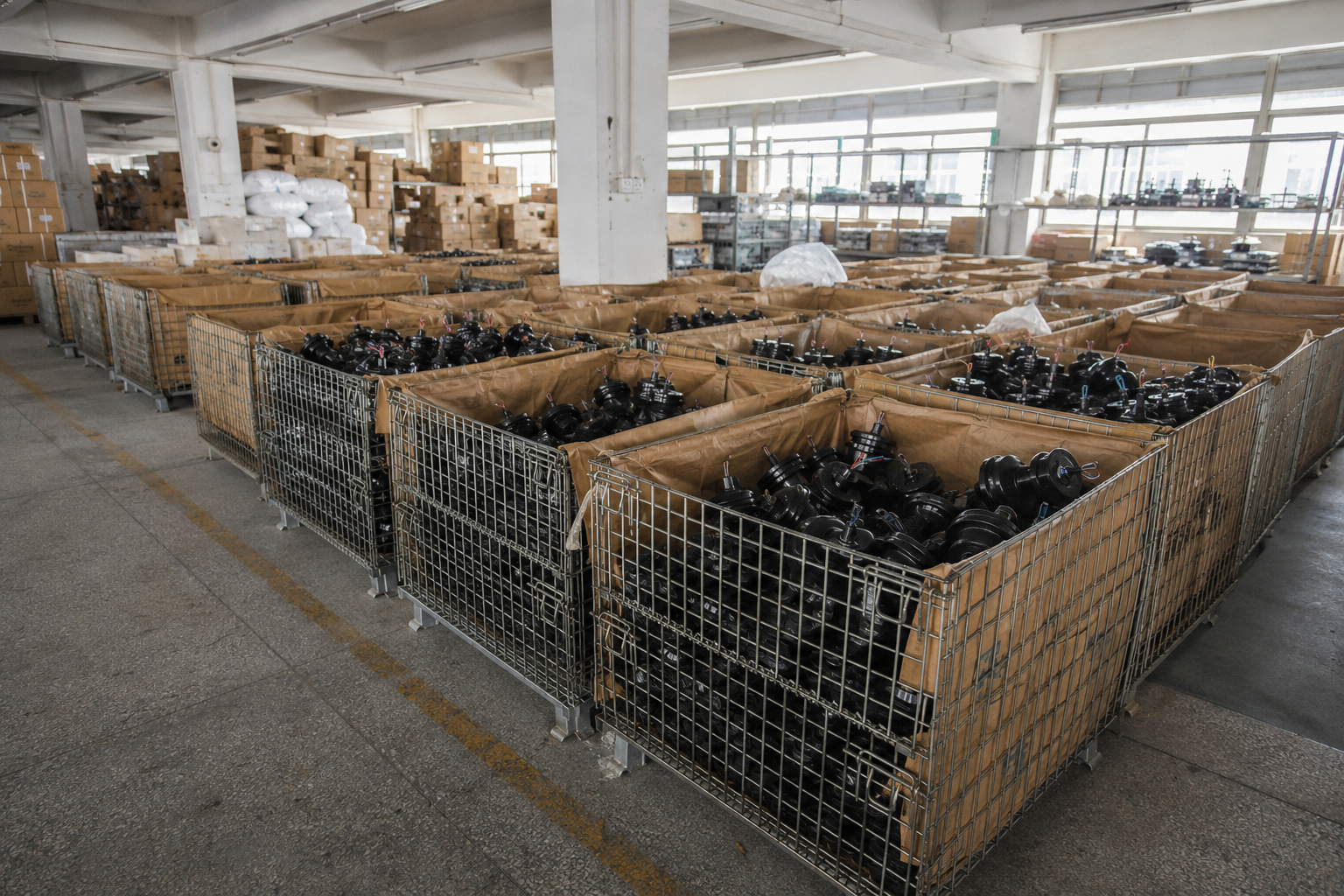 Ceiling fan motor warehouse and component inventory
