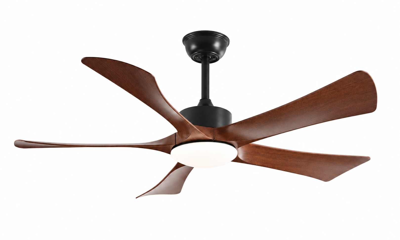 K-5026-5 ceiling fan, downrod mount, with light