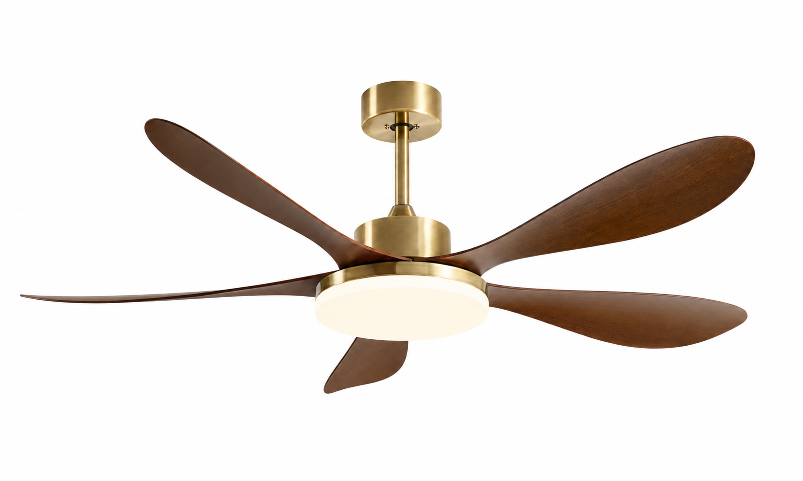 K-5035-5 smart ceiling fan, downrod mount, with light
