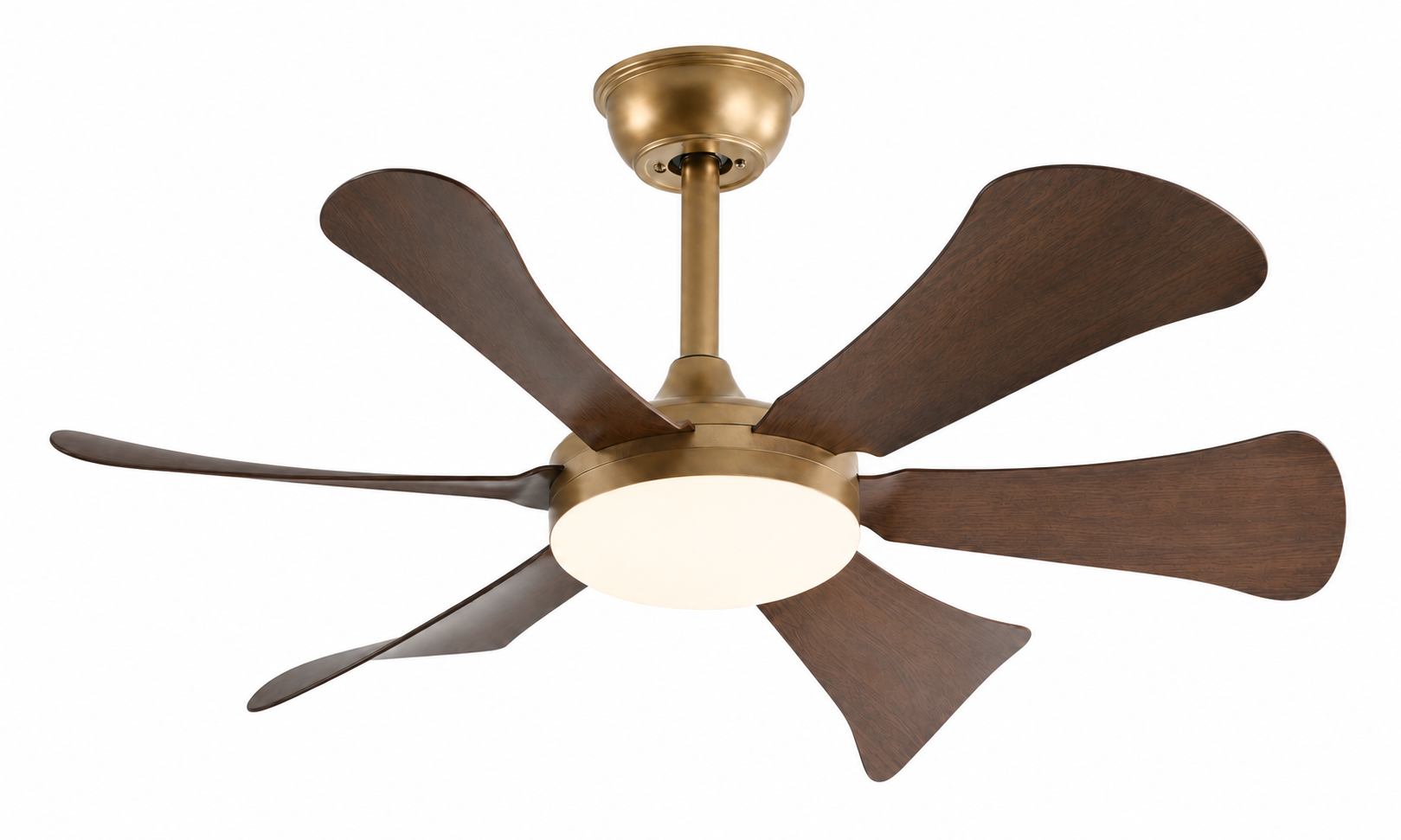 K-5053-3 smart ceiling fan, downrod mount, with light