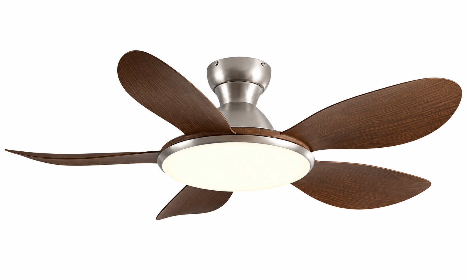 F-5520XL-5 satin nickel and walnut ceiling fan