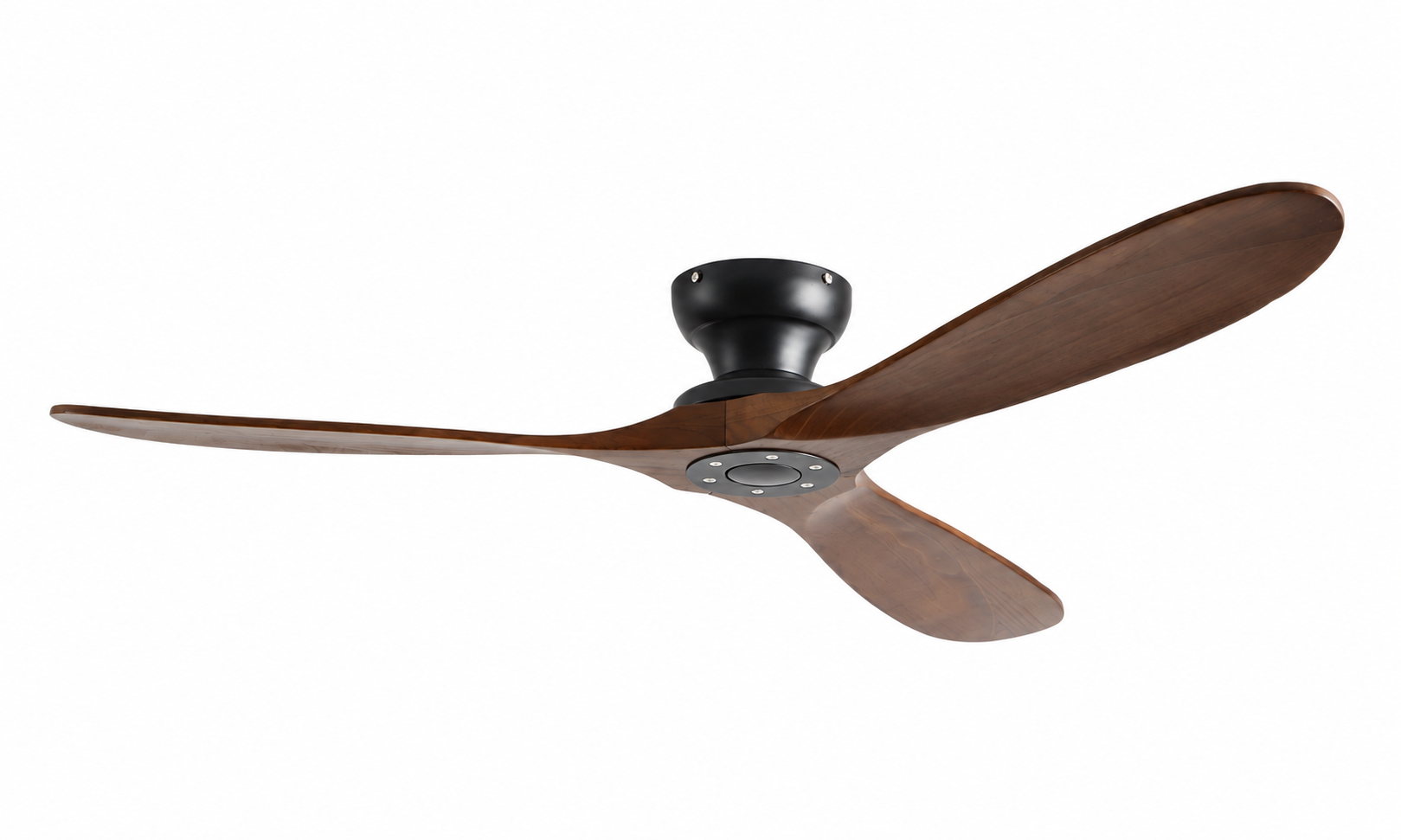 Model K-044X-3 solid wood flush mount ceiling fan without integrated light