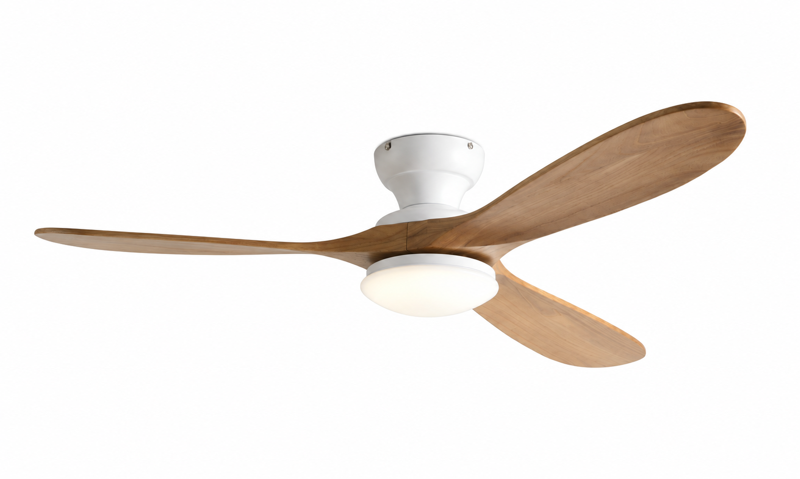 K-044XL-3 52 inch solid wood low profile ceiling fan with light