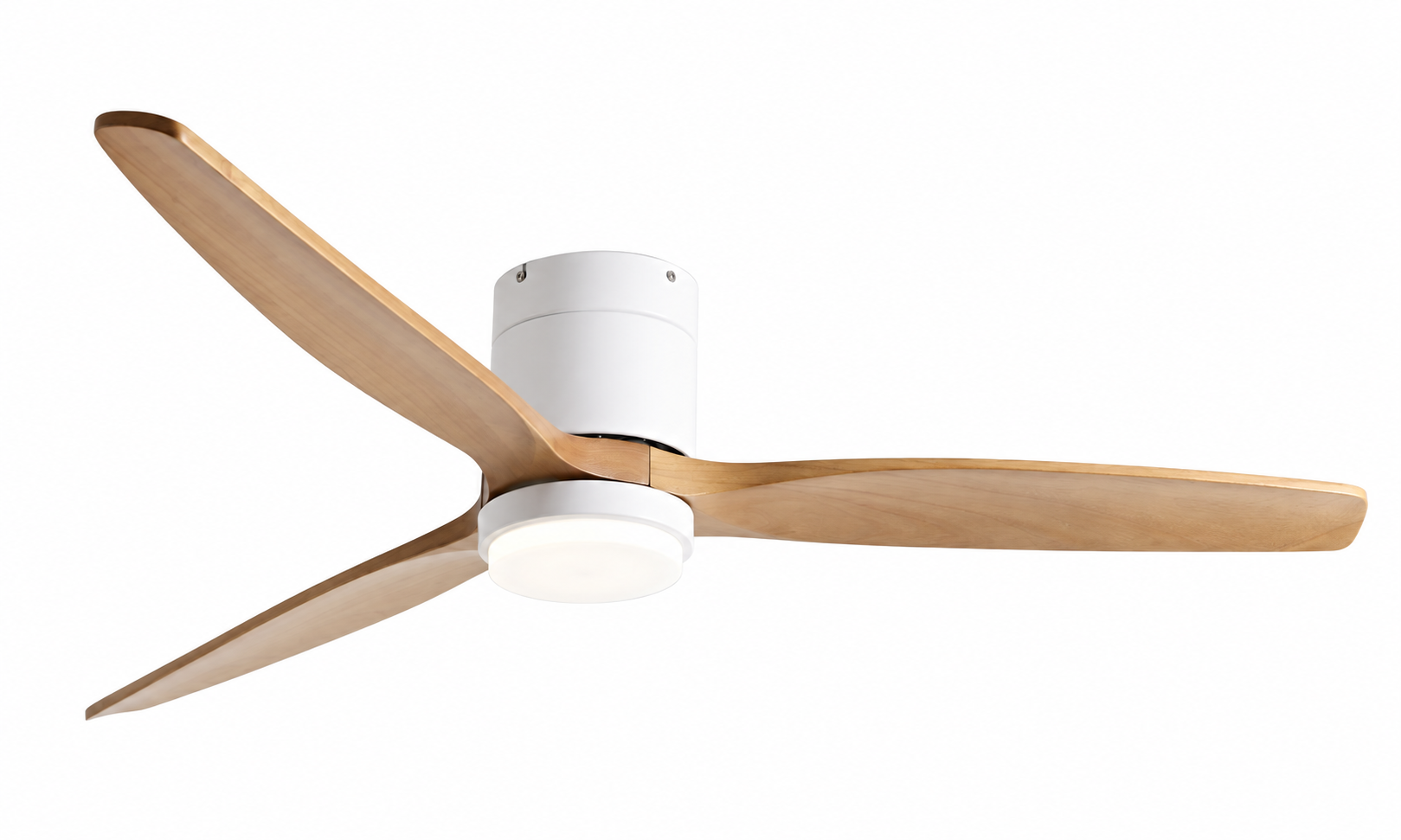 K-051XL-3 52 inch solid wood low profile ceiling fan with light