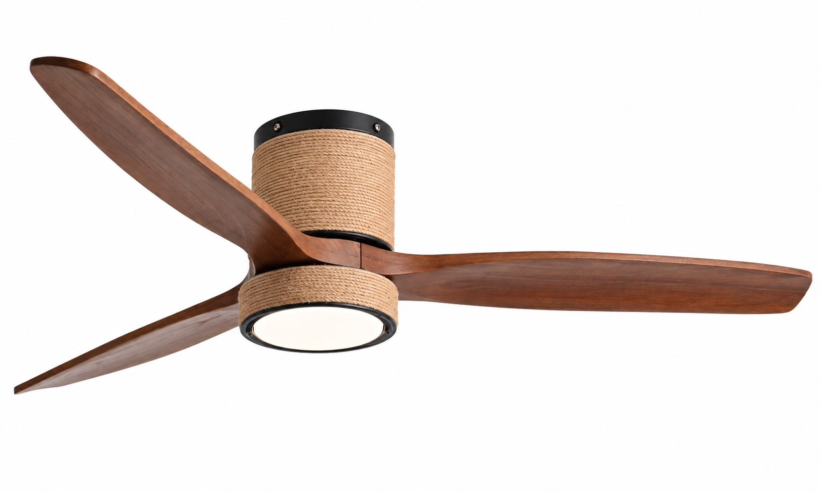 K-101XL-3 Black Walnut low profile ceiling fan with light