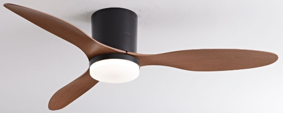 Flush mount ceiling fan light components and product specifications.