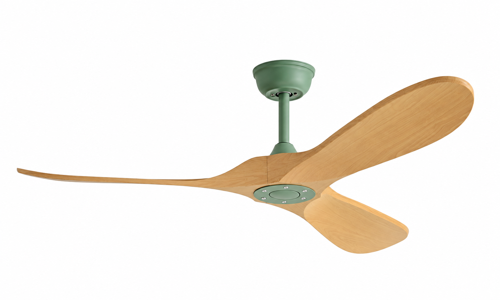 P-027-3 green wood grain ceiling fan