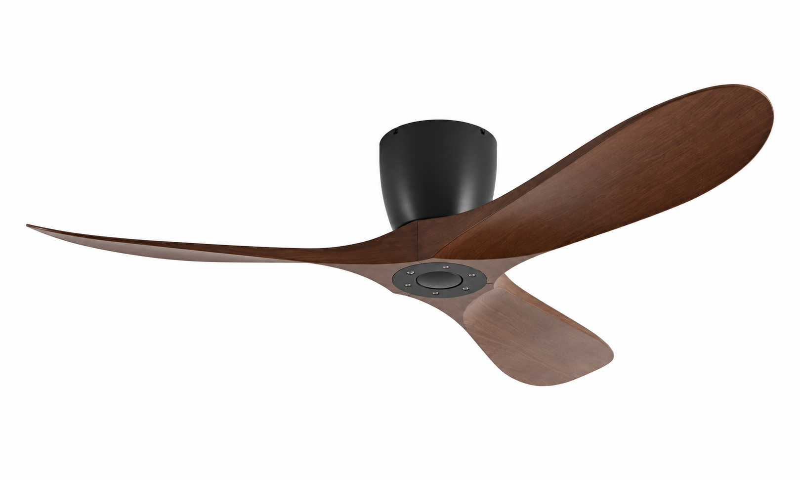 P-027AX-3 black and walnut ceiling fan