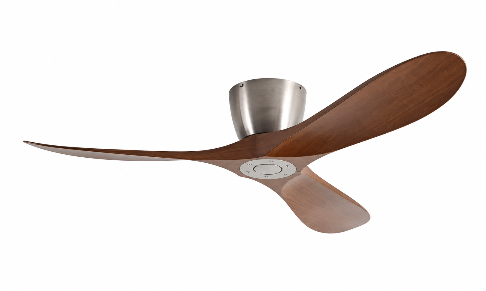 P-027AX-3 satin nickel and walnut ceiling fan