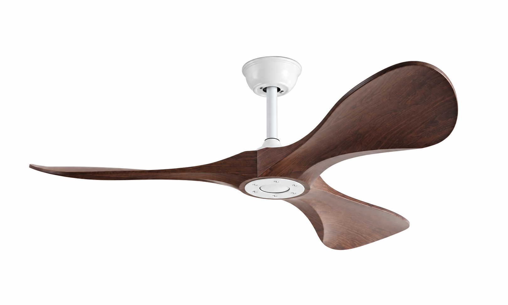 P-043-3 white and walnut ceiling fan
