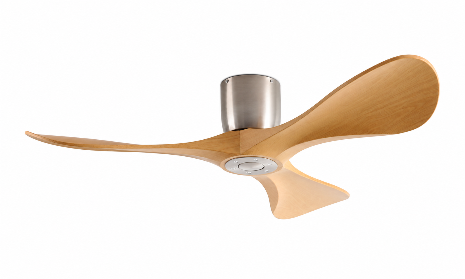 P-043A-3 satin nickel and wood grain ceiling fan