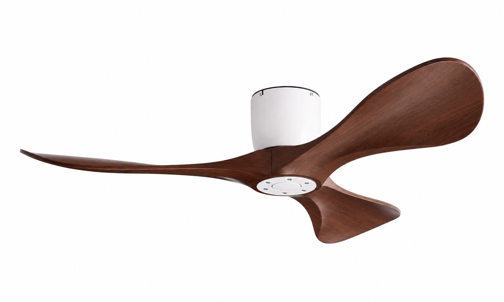 P-043A-3 white and walnut ceiling fan