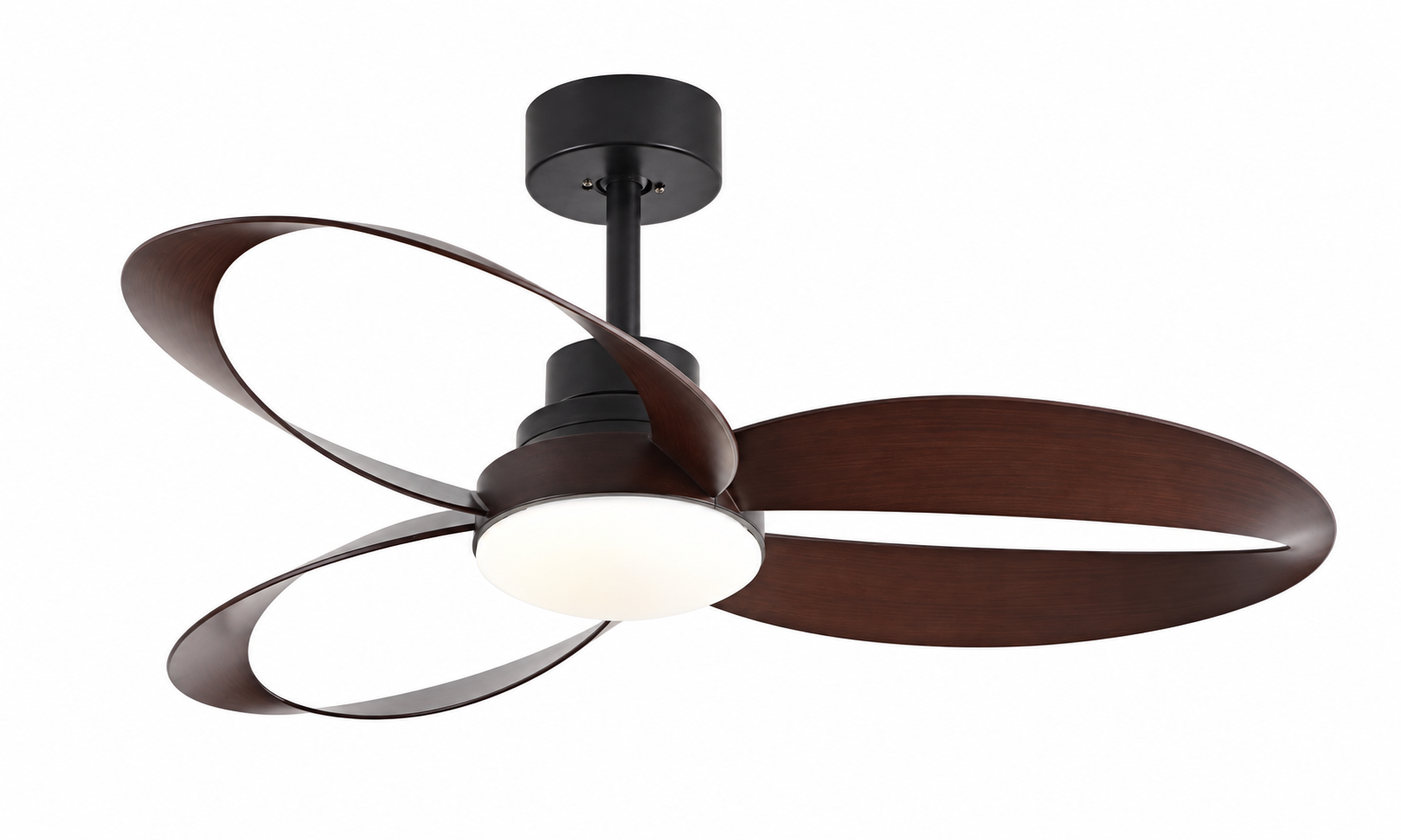 P-056-3 black and walnut ceiling fan