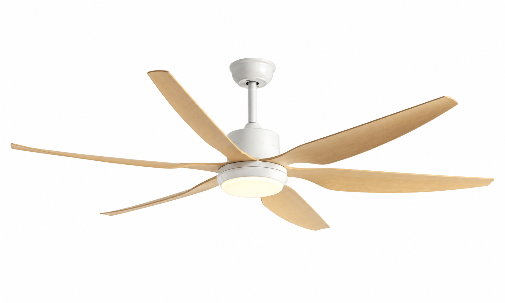 P-1330L-6 Six-Blade Downrod Ceiling Fan with Light ceiling fan