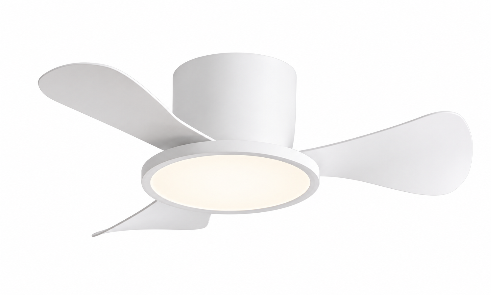 P-5002XL-3 ceiling fan with light in pure white