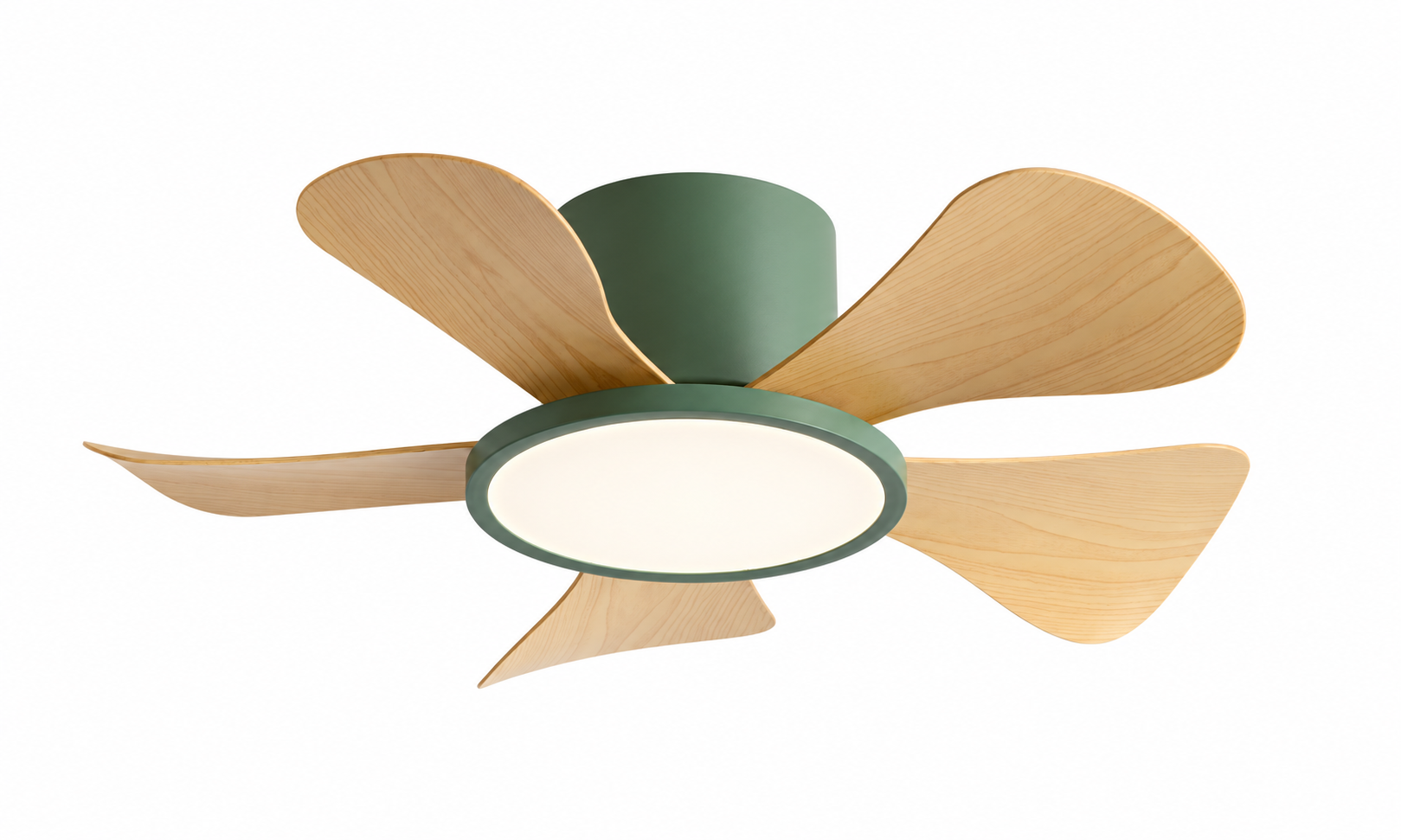 P-5002XL-5 ceiling fan with light in green wood grain