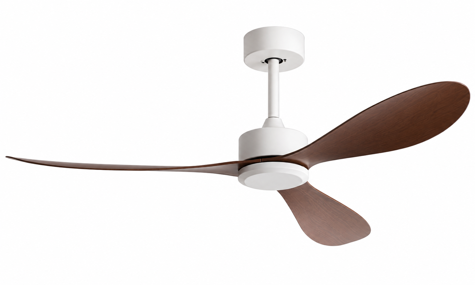 P-5035-3 white and walnut ceiling fan