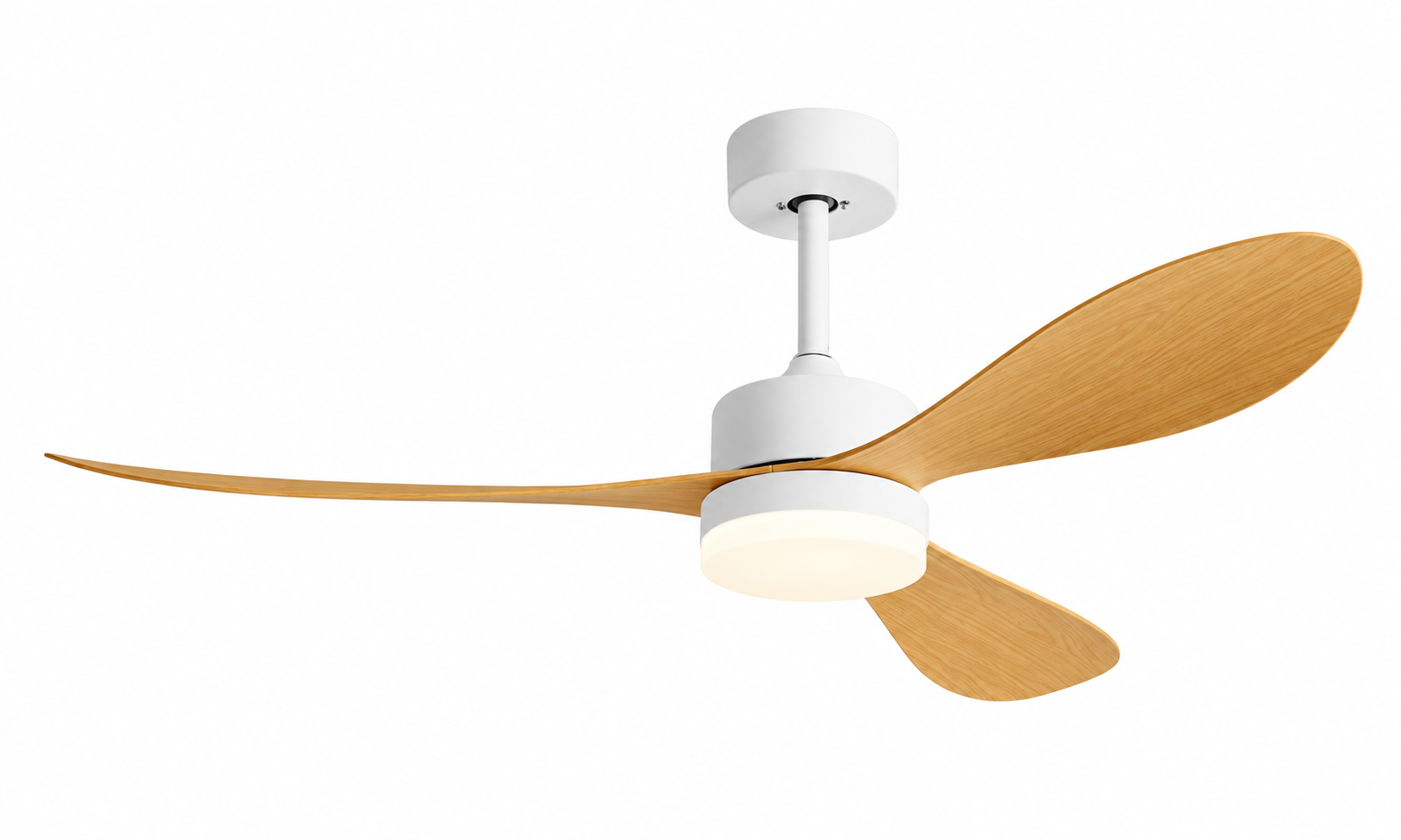P-5035-3L smart ceiling fan, downrod mount, with light
