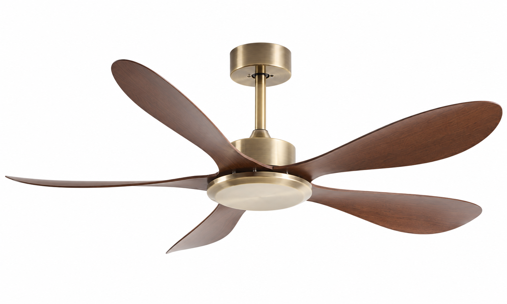 P-5035-5 antique bronze and walnut ceiling fan
