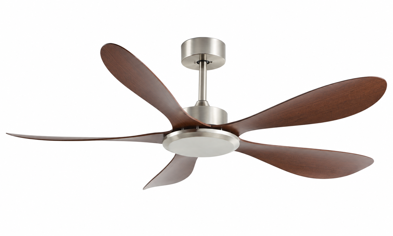 P-5035-5 satin nickel and walnut ceiling fan