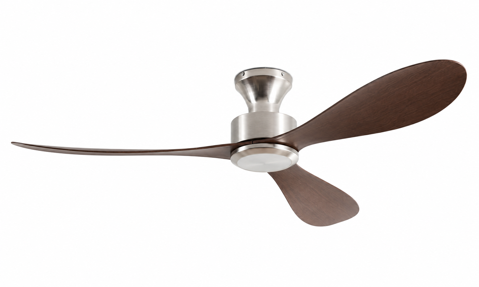 P-5035X-3 satin nickel and walnut ceiling fan