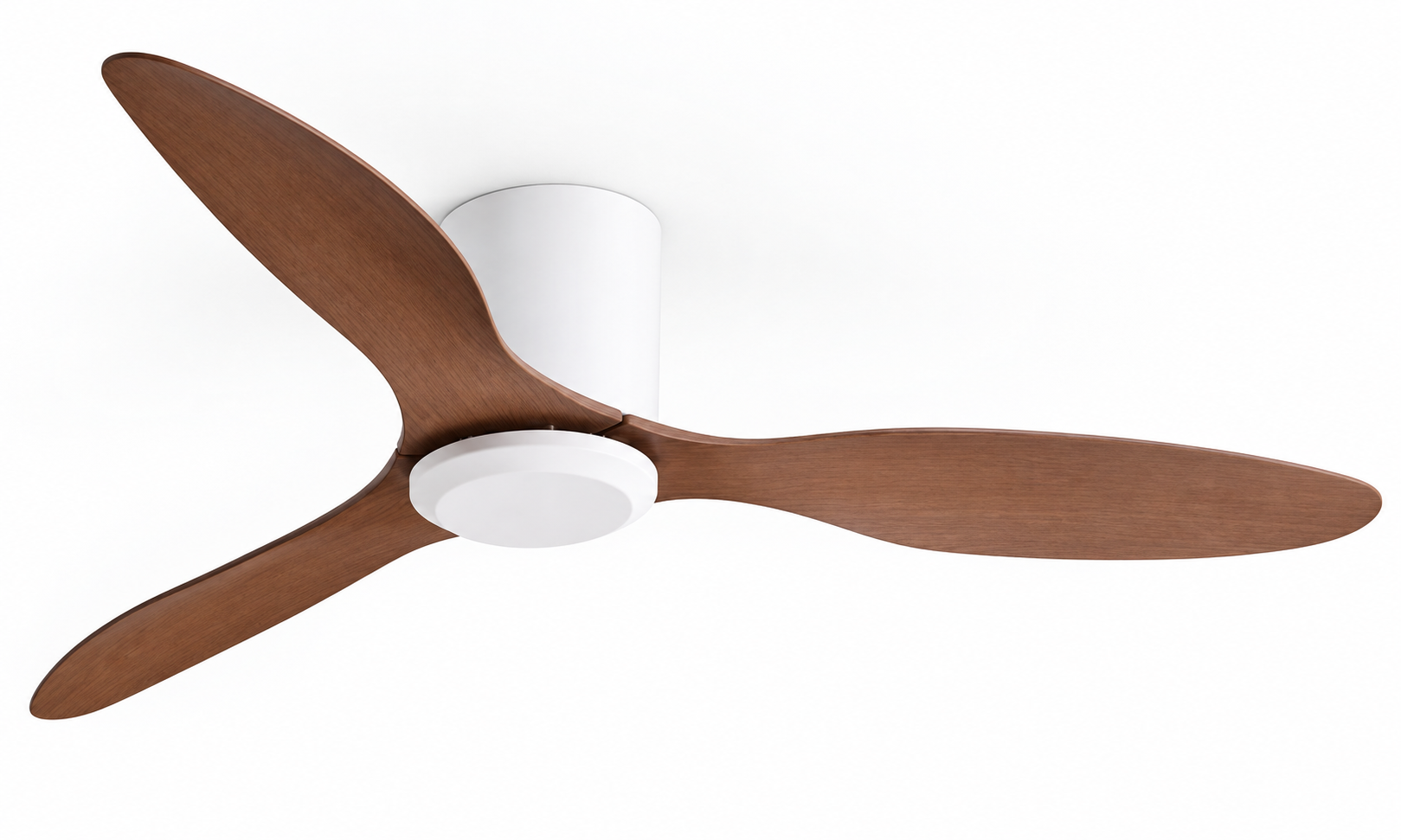 42 inch P-5042X-3 white and walnut low profile ceiling fan