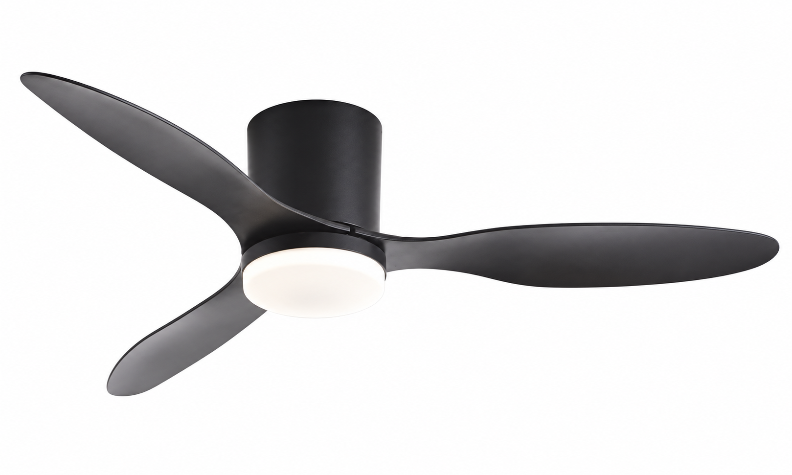 42 inch P-5042XL-3 low profile ceiling fan with light in pure black