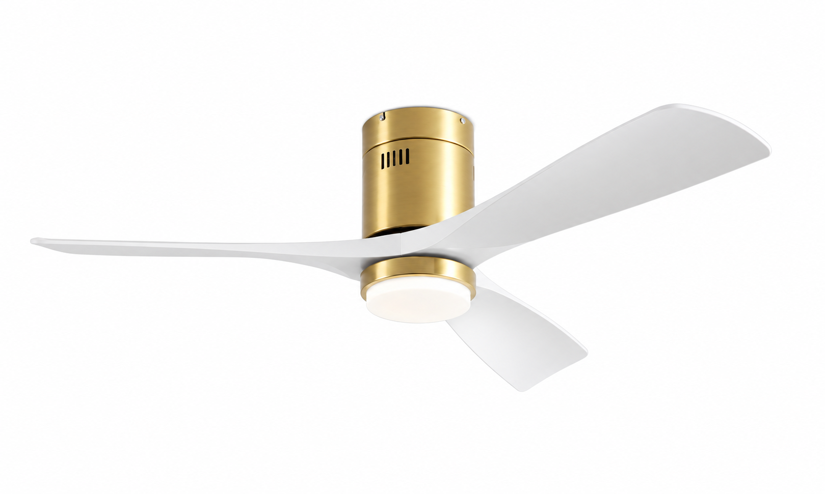 P-5047XL-3 antique gold and white ceiling fan