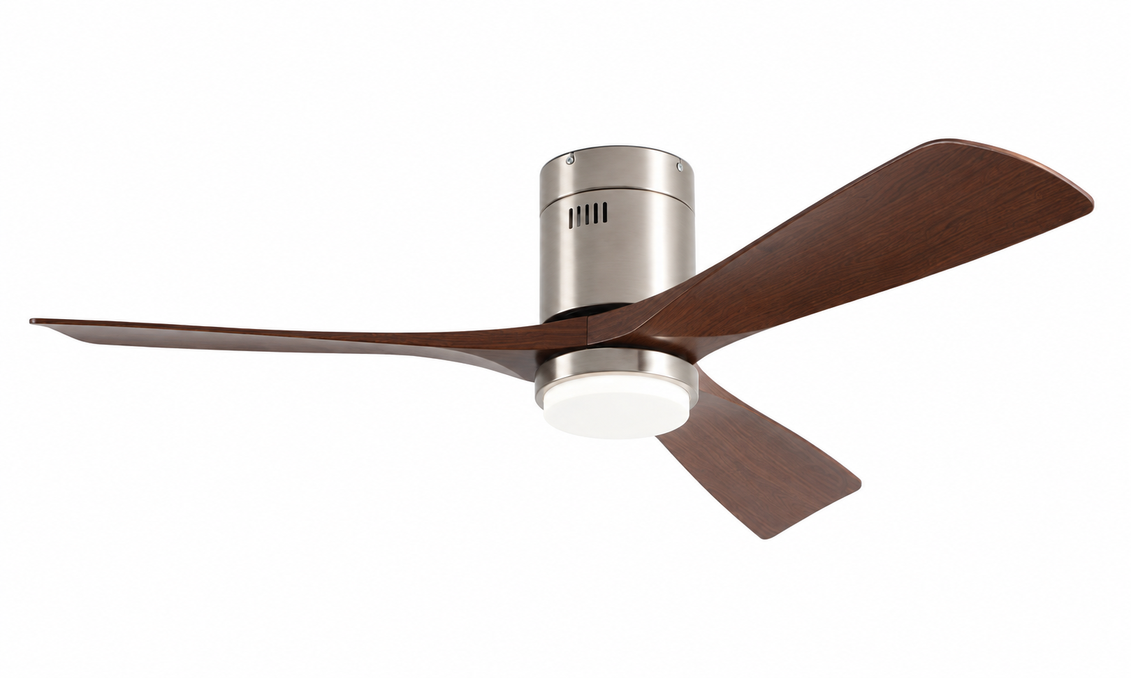 P-5047XL-3 brushed nickel and walnut ceiling fan